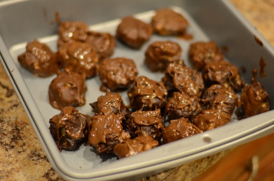 I did use bittersweet chocolate for some of the truffles.