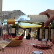 Enjoying a taste on our Chianti wine tour, in Tuscany.